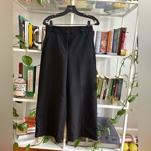 JCrew black wide leg culotte trousers